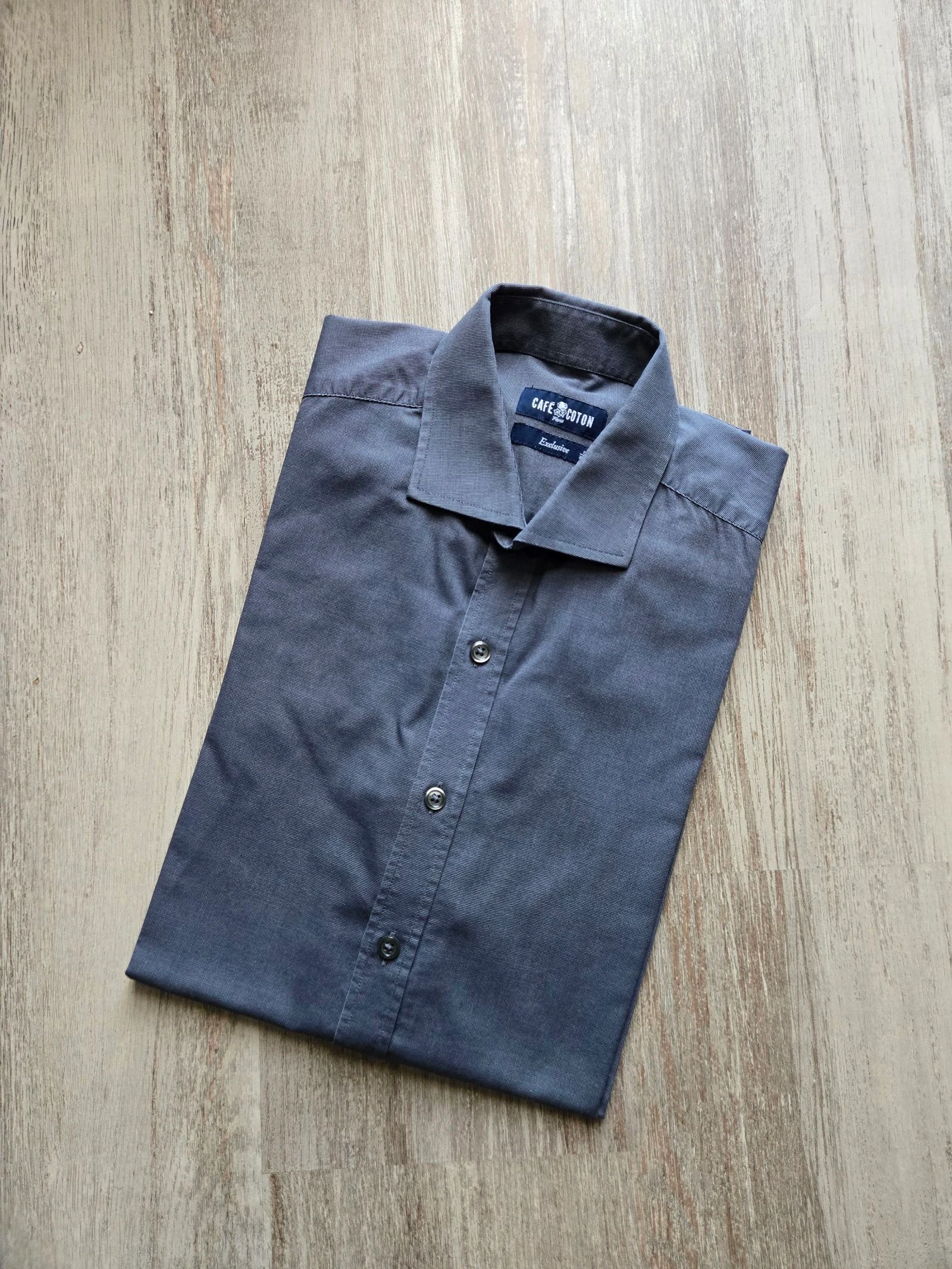 Chemise homme grise Café Coton taille M
